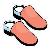 A colored design icon of shoes vector