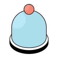 A flat design icon of cap vector