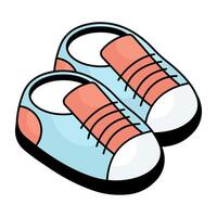 A colored design icon of shoes vector