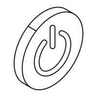 An icon design of shutdown vector