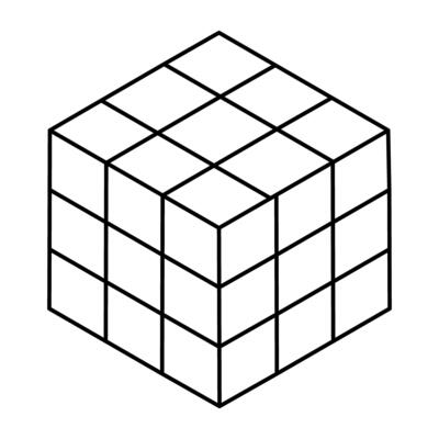 Modern design icon of rubik
