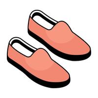 A colored design icon of shoes vector
