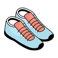 A colored design icon of shoes vector