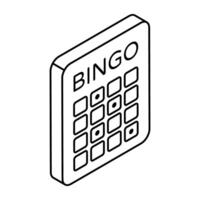 Perfect design icon of bingo game vector