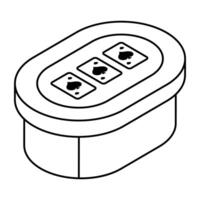 A unique design icon of casino table vector