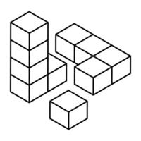 Premium design icon of building blocks vector