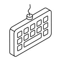 Editable design icon of keyboard vector