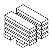 A unique design icon of wood planks vector