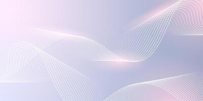 Abstract grey background with dynamic glowing wavy lines. vector