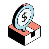 Conceptual flat design icon of cash on delivery vector