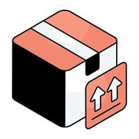 An editable design icon of carton vector