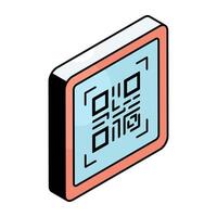 A flat design icon of barcode vector