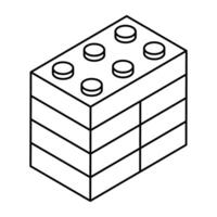 Premium design icon of building blocks vector
