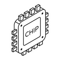 Perfect design icon of microchip vector