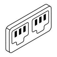 Perfect design icon of ethernet port vector
