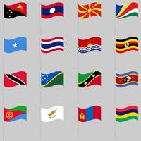 Large set of flags of different countries vector