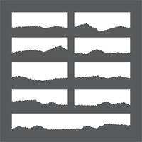 Collection of torn ripped paper sheets vector