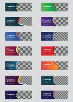 Set of 12 Mega collection abstract design banner web templates. vector