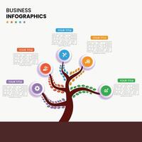 Flat table of contents infographic vector