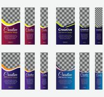 Abstract geometric web banner gradient template vector