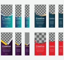 Set of modern web banners design, elegant professional business banner template, vector