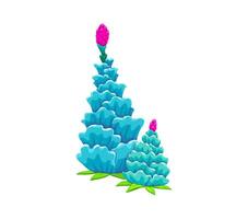 Succulent plants for prehistoric jungle game asset vector