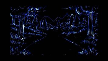 Neon frame effect, Tunnel on black background video
