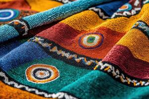 Intricate Zulu beadwork, colorful patterns and symbolism photo