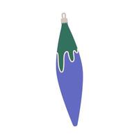 Colorful ornament in the shape of a dripping paintbrush hanging on a white background vector