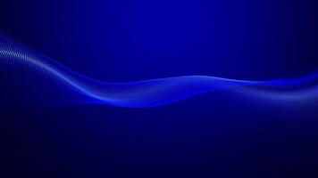 Blue blurred wavy background. Technology, engineering, science and artificial intelligence background. 4k loop. Digital dark blue wave frame abstract background. video