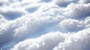 Soft, powdery snow with sparkling textures on a tranquil winter day. photo