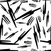 Seamless pattern with black pencil brushstrokes vector