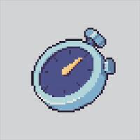 Pixel art illustration Referee Stopwatch. Pixelated Soccer Stopwatch. Soccer Football Stopwatch pixelated for the pixel art game and icon for website and game. old school retro. vector