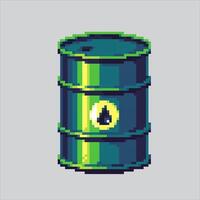 Oil Steel Barrel pixelated for the pixel art game and icon for website and game. old school retro. vector