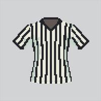 Pixelated Soccer Referee. Soccer Football Referee Jersey pixelated for the pixel art game and icon for website and game. old school retro. vector