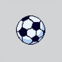 Soccer Football Ball pixelated for the pixel art game and icon for website and game. old school retro. vector