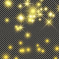 Gold backdrop with stars and dust sparkles vector