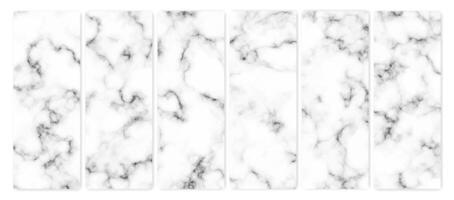 Set of marble texture background vector