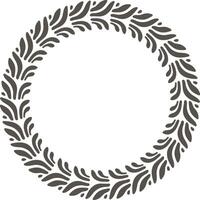 Handcrafted Circular Leaf Ornament Design for Sophisticated Creations vector