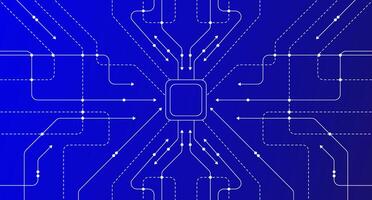Abstract digital circuit background, computer motherboard circuit blueprint, suitable as a design element about technology, systems, connections, chips, cyber, and data flow. vector