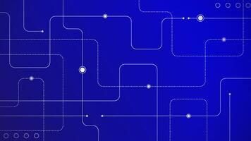 Digital electronic circuit board with dark blue background, illustration of modern PCB technology suitable for presentations, banner about internet, electronic devices, computers, and data transfer. vector