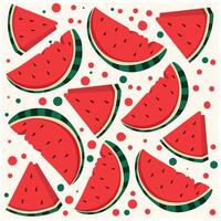 Watermelon slices sketch With illustration style doodle and line art vector