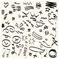 Cartoony expression With illustration style doodle and line art vector