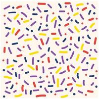 Confetti background with background cream vector