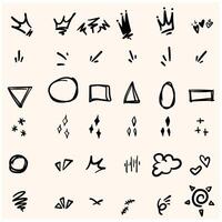 Cute cartoony expression With illustration style doodle and line art vector