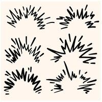 Cartoon boom effect With illustration style doodle and line art vector