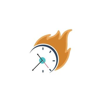 reloj logo diseño vector