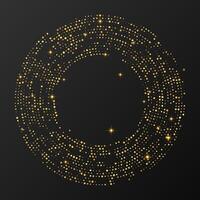 Abstract gold glowing halftone dotted background vector