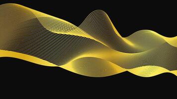 Abstract backdrop with luxury golden waves vector
