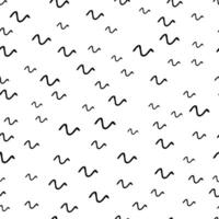 Seamless pattern with sketch squiggle vector